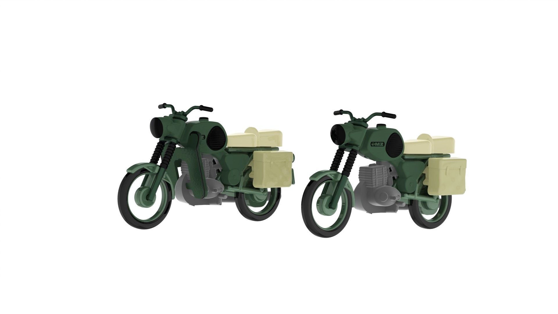 11271 MZ TS250 NVA Kres 11271 - Moped MZ TS 250 Behördenausführung NVA 2 Stück TT 1:120